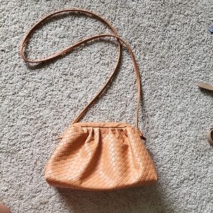 Tan Faux Leather Shoulder Bag - Brand New